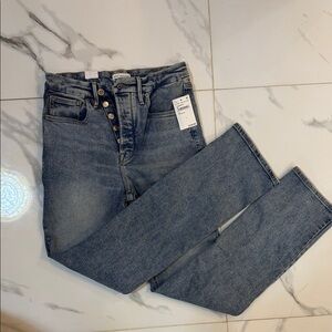 NWT Good American Straight Leg Blue Jeans